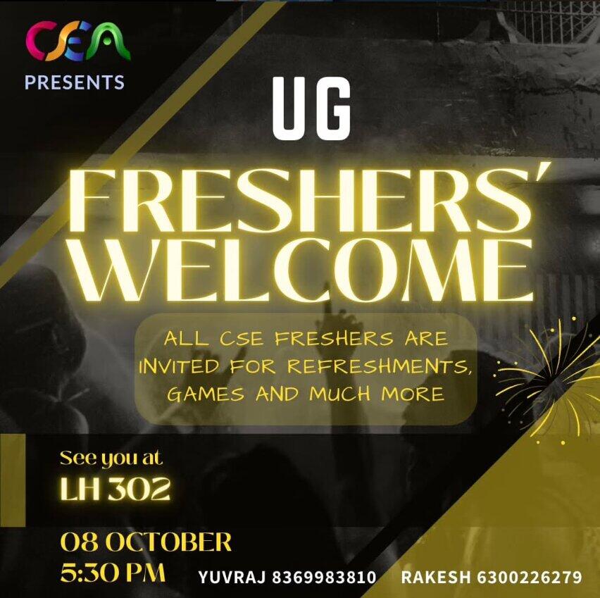 UG Freshers' Welcome