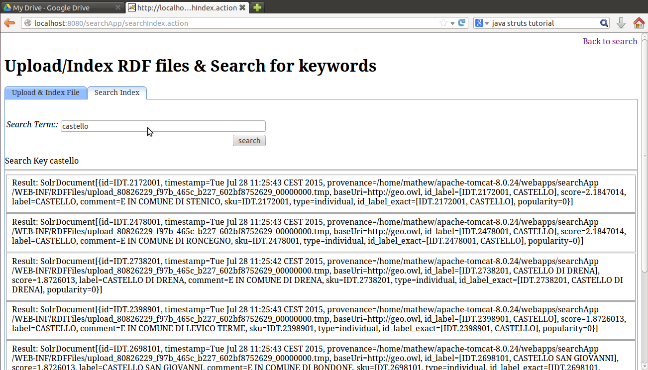 Search Interface Search Interface
