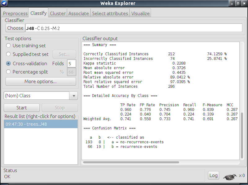 Weka screenshot